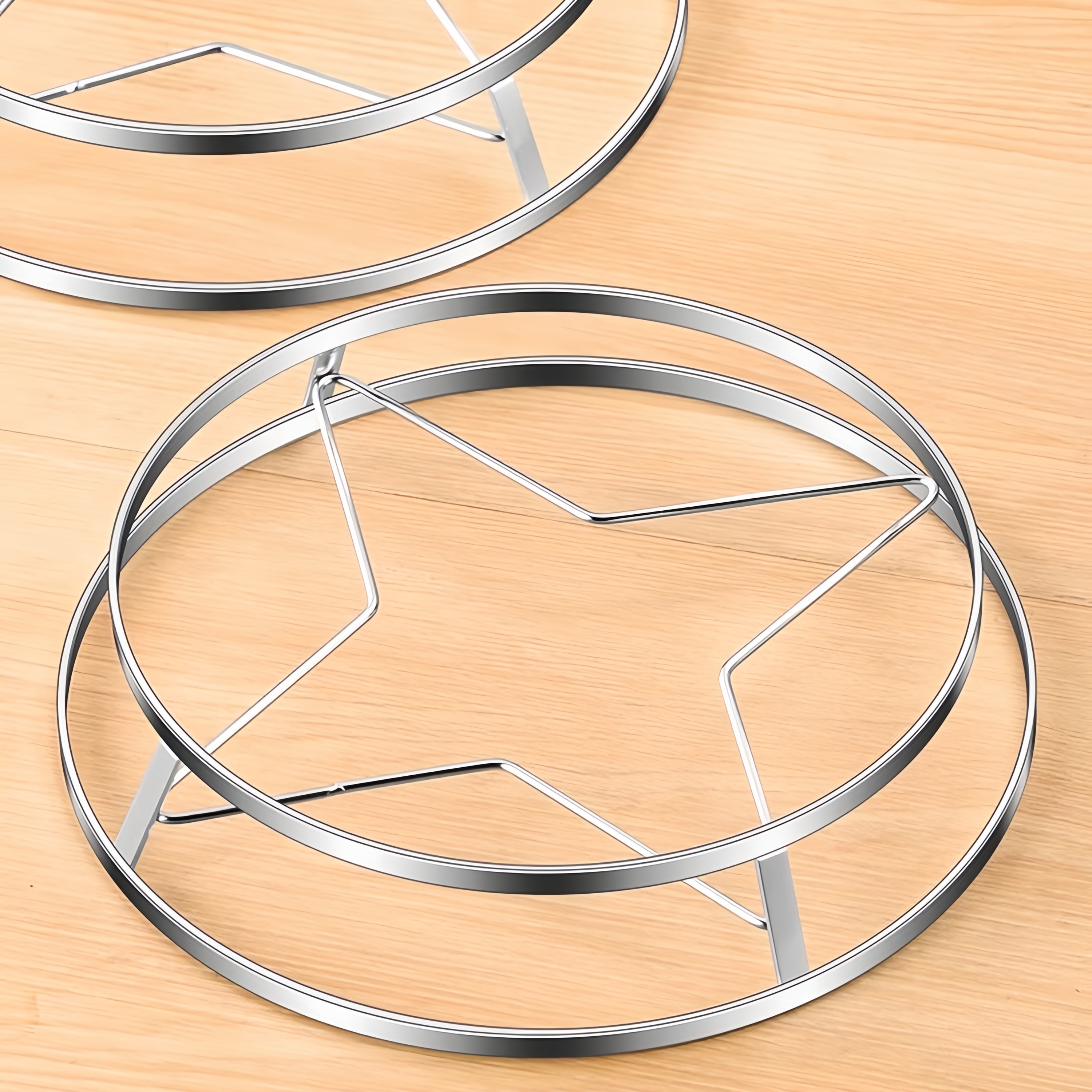 不锈钢锅架家用扁体加宽置物架多功能厨房架子加厚隔热防烫蒸架格