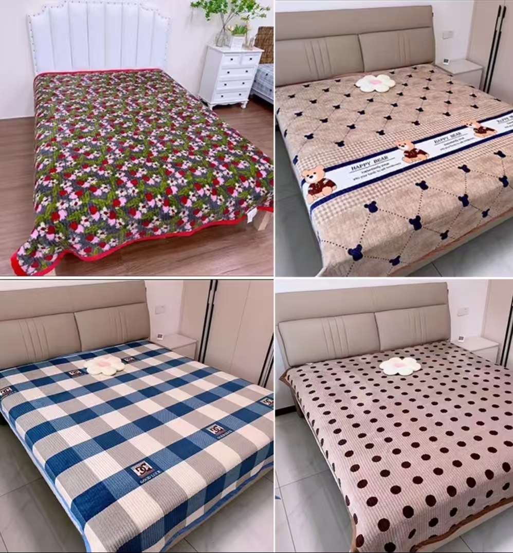 新款冬季牛奶绒加厚床盖加绒速热保暖不掉毛耐脏不起静电防滑床单