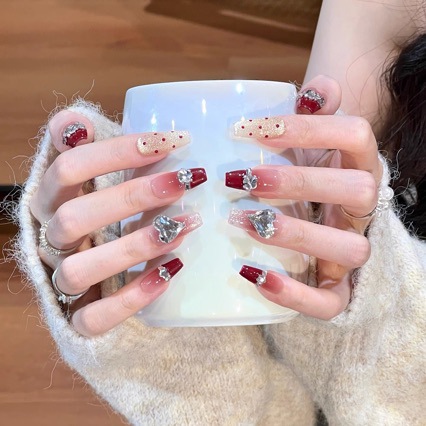 【冬至】穿戴甲短款新款感裸色美甲温柔猫眼椭圆显白手工指甲贴片