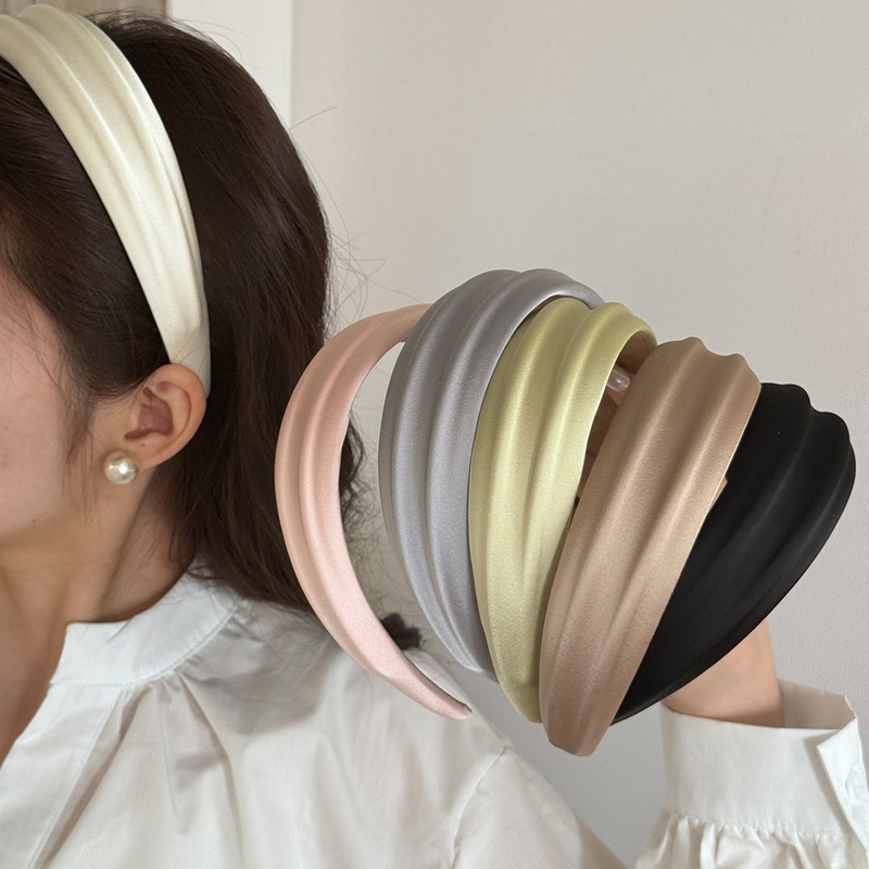 韩国复古小清新奶油色宽边发箍2025新款高颅顶显脸小洗脸女头饰