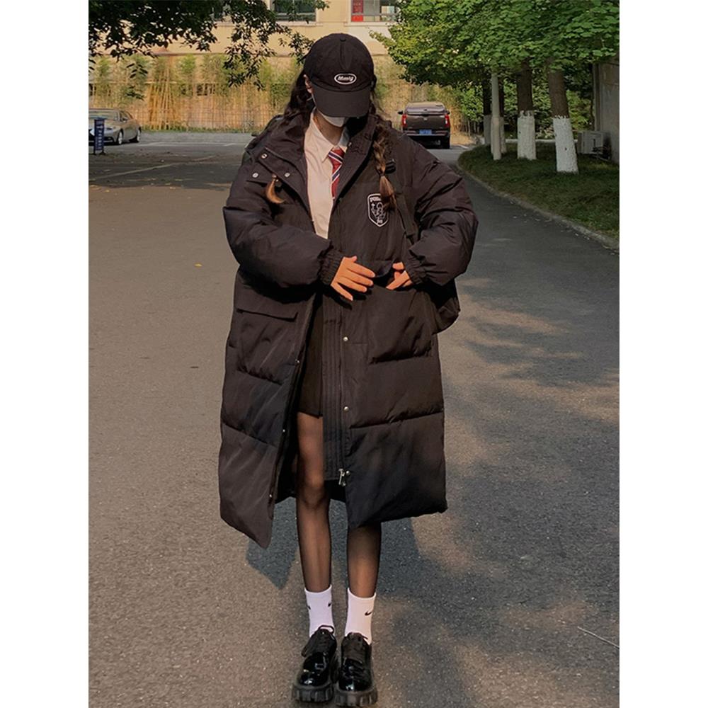 MM明摩秋嘉兴平湖羽绒服反季清仓冬季韩系穿搭套装中长款学院风jk