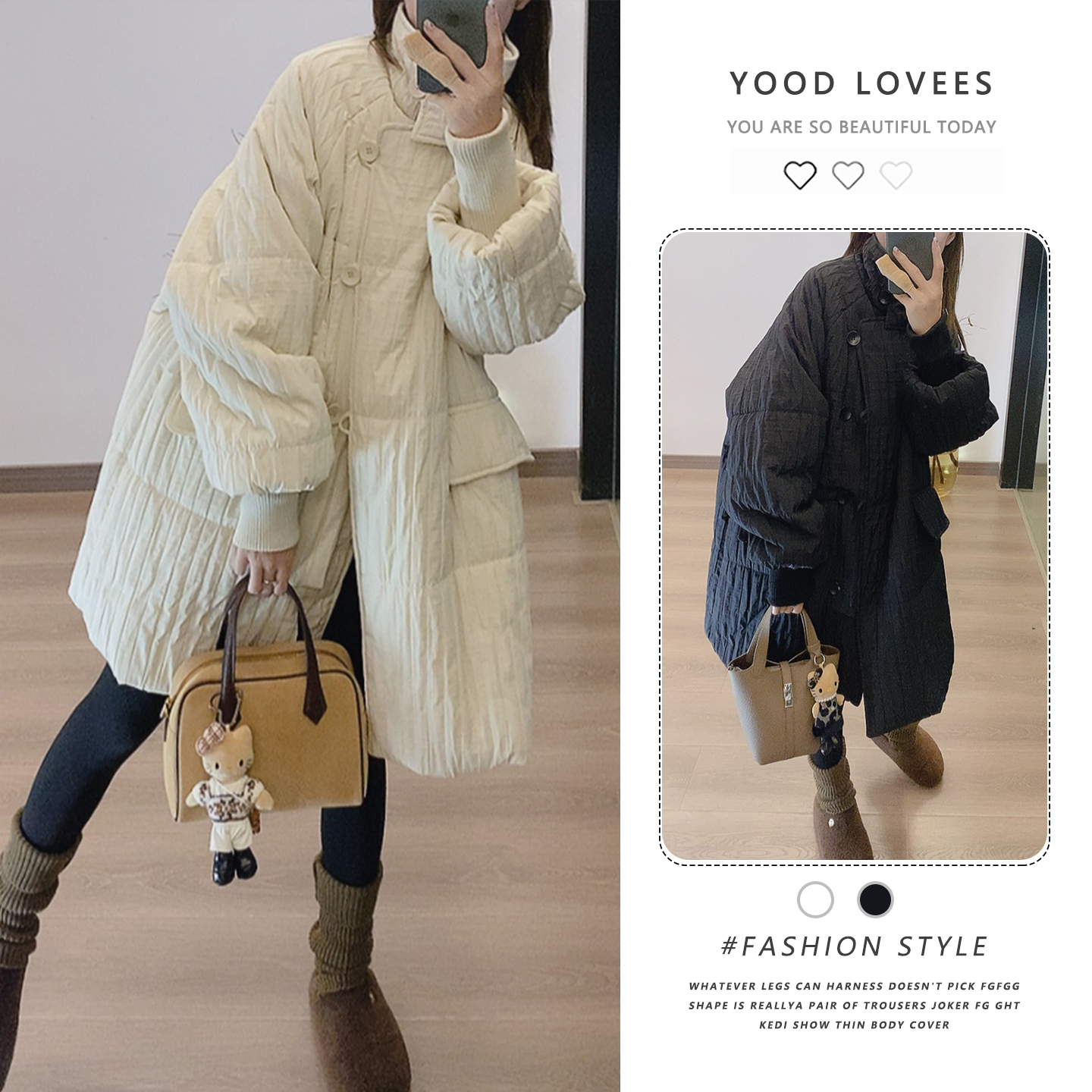 复古风立领长袖棉服外套2025秋冬季新款爆款宽松中长款保暖棉衣女