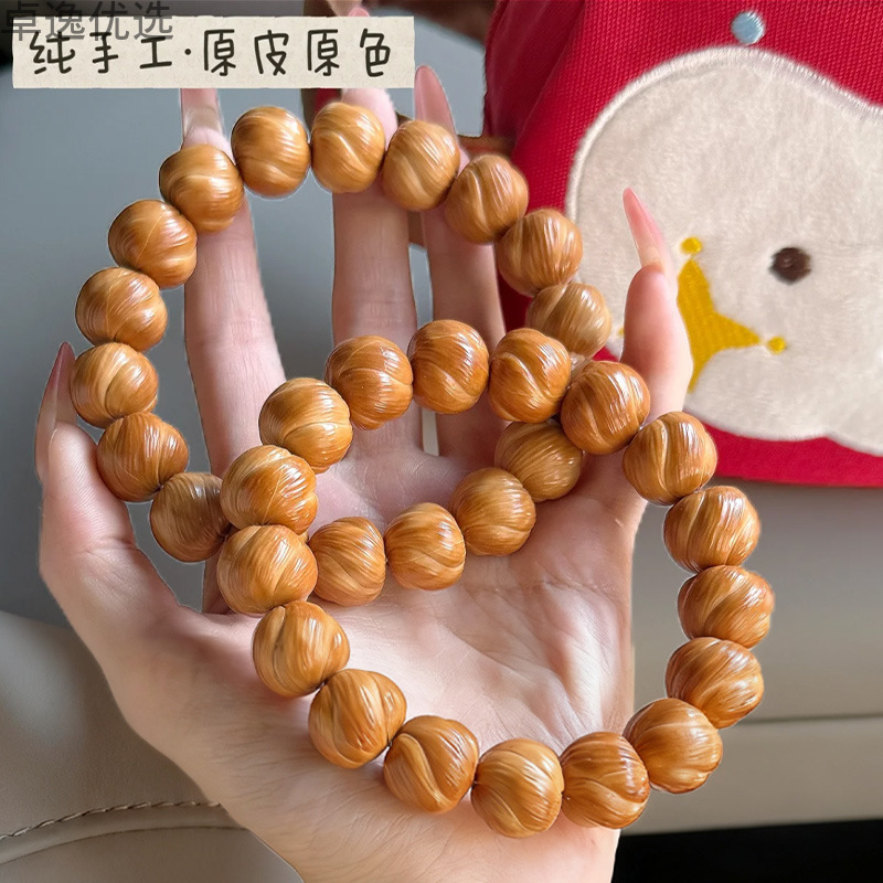 铜合金亚克力手链 铜合金卷卷酥手串小众佛串猴头手串文玩手串