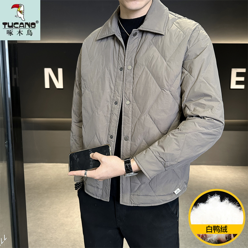 TUCANO/啄木鳥冬季新款轻薄男士羽绒服外套翻领潮流帅气面包服男