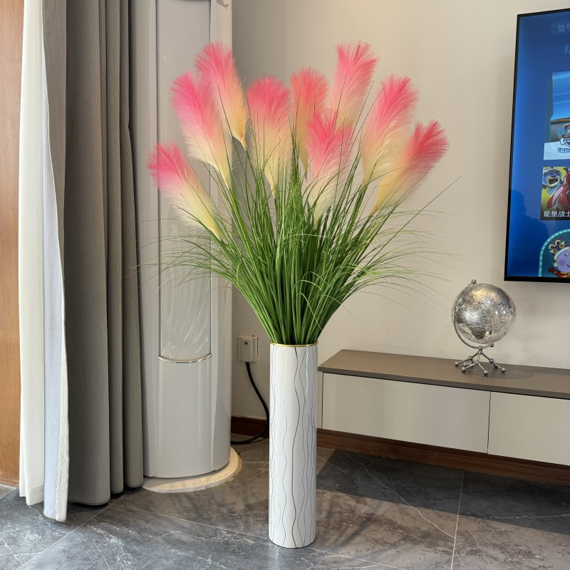 芦苇草仿真花家居饰品摆件客厅落地摆放花艺简约时尚高档仿真花束