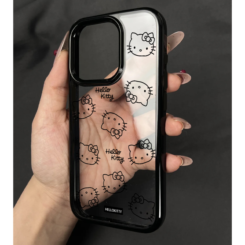 BANCA笔画线条凯蒂适用iPhone16/15promax手机壳14苹果13亚克力12