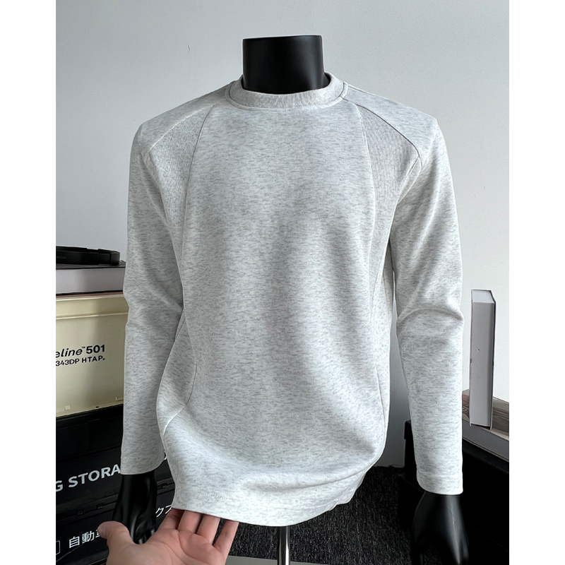 美式boxy廓形270g重磅曼巴棉卫衣男秋季螺纹cleanfit长袖T恤上衣