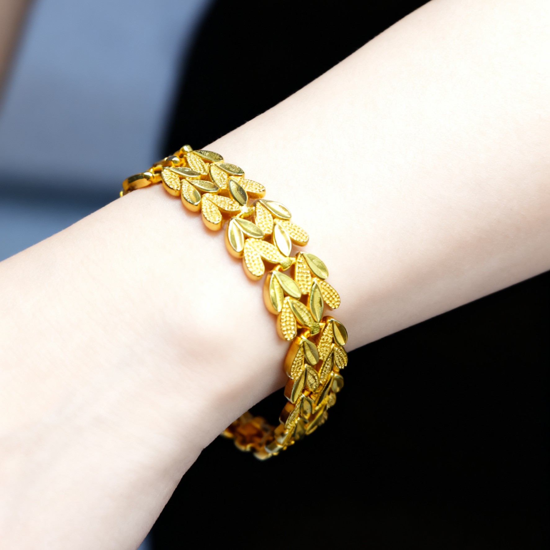 铜合金手链  KS1020Nurluk 创意民族风手链里外一色原创设计轻奢