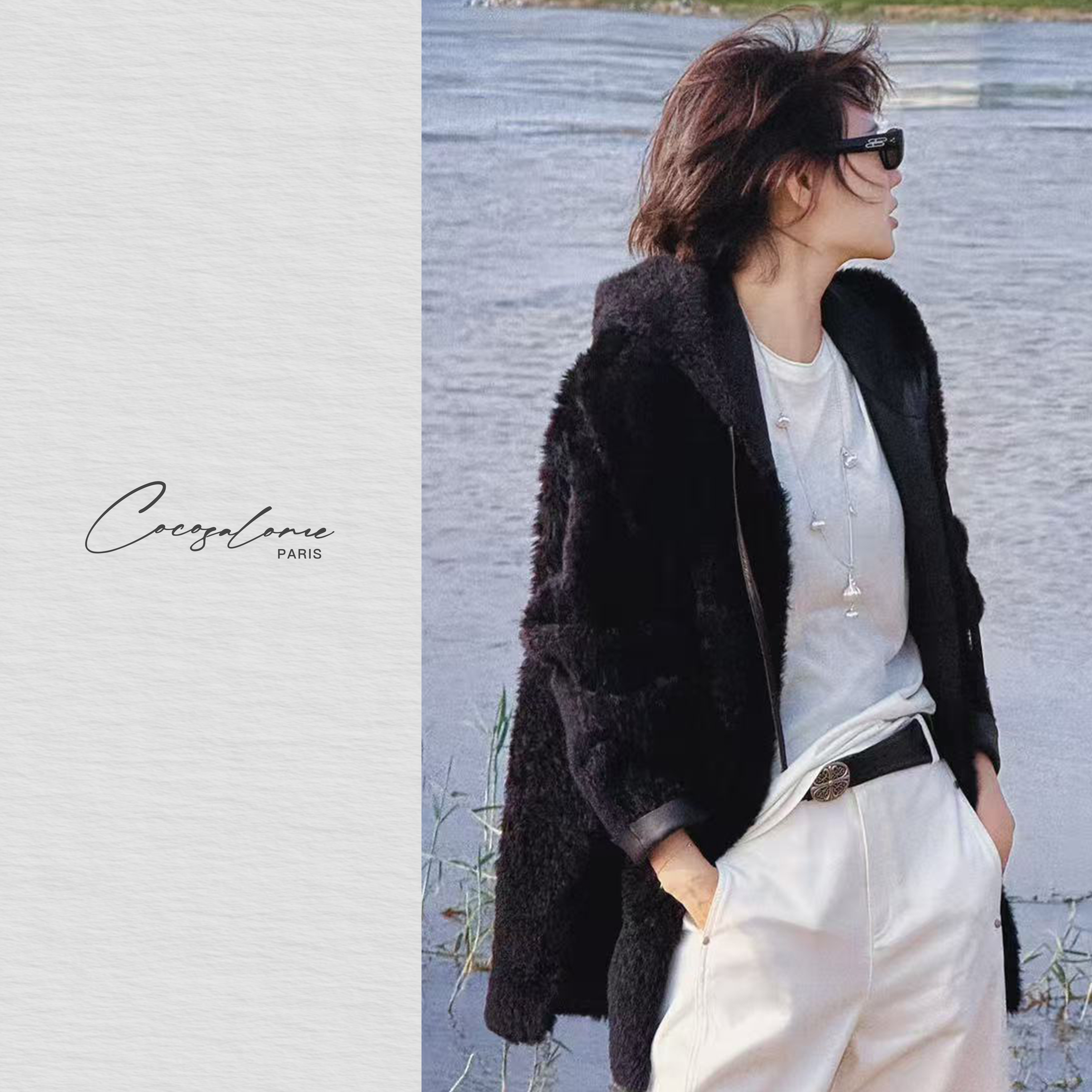 韩彬彬"拉贡"土耳其原产卷毛羔羊拉贡光面限量皮毛一体2369-1