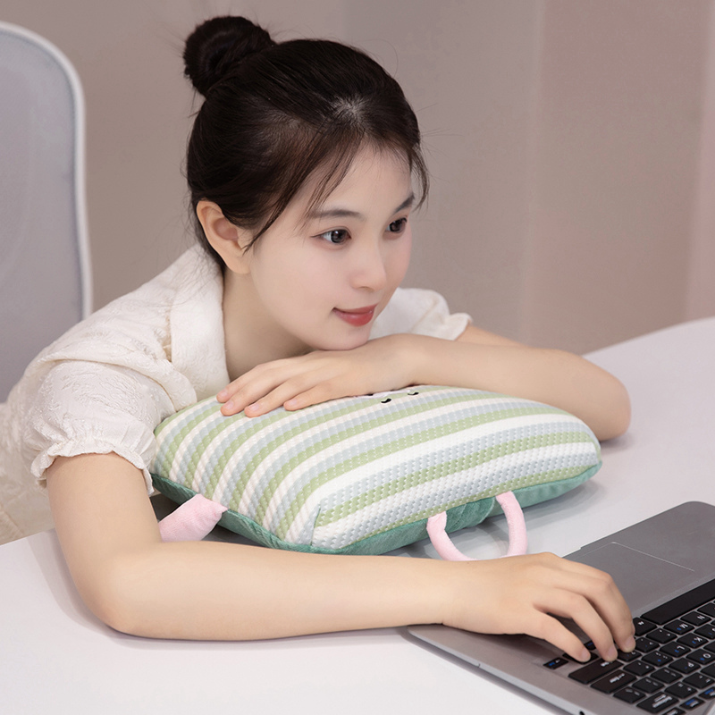 凉感冰丝记忆棉便携可爱午睡枕学生趴睡枕头儿童午休夏季睡觉神器