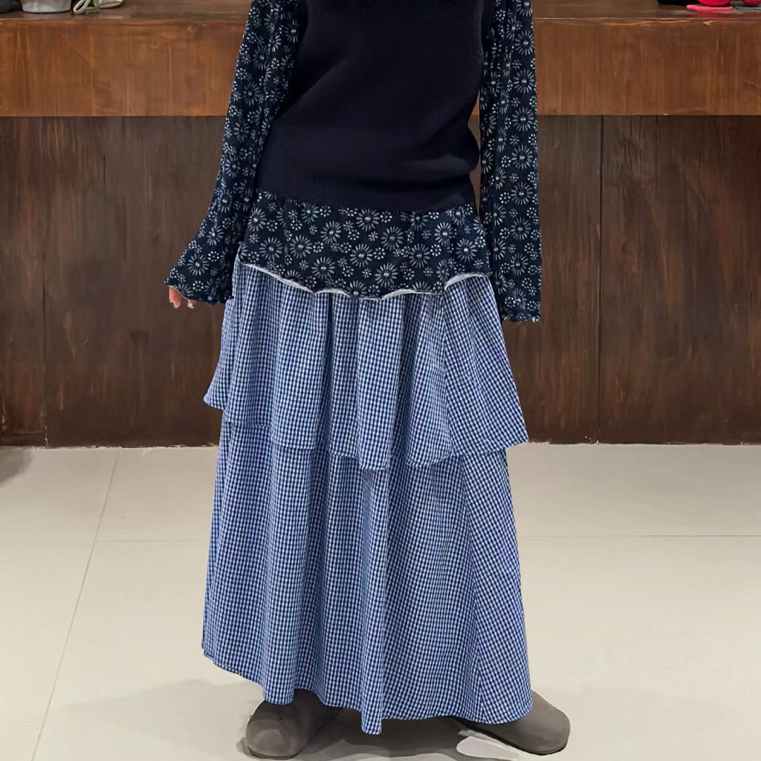 | 大大 | 沐戎家 | HQ8071#双层格子半身裙 |