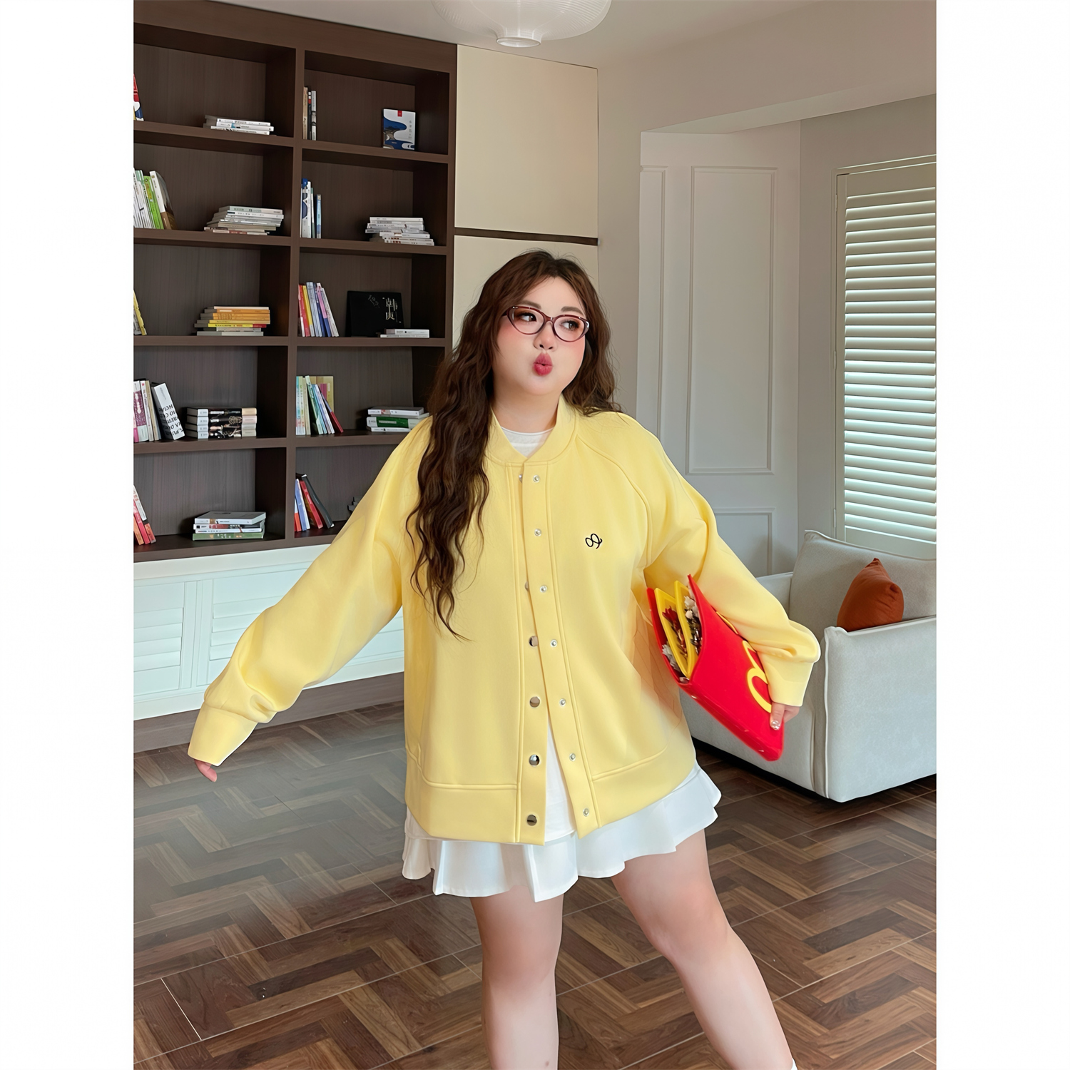 断码捡漏~大码女装秋季简约洋气花契200斤胖mm松弛感外套14727-C