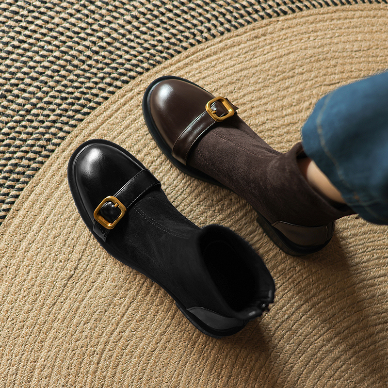 大码女鞋34-43码大码40码41码42码43码…小短靴秋冬瘦瘦小踝靴