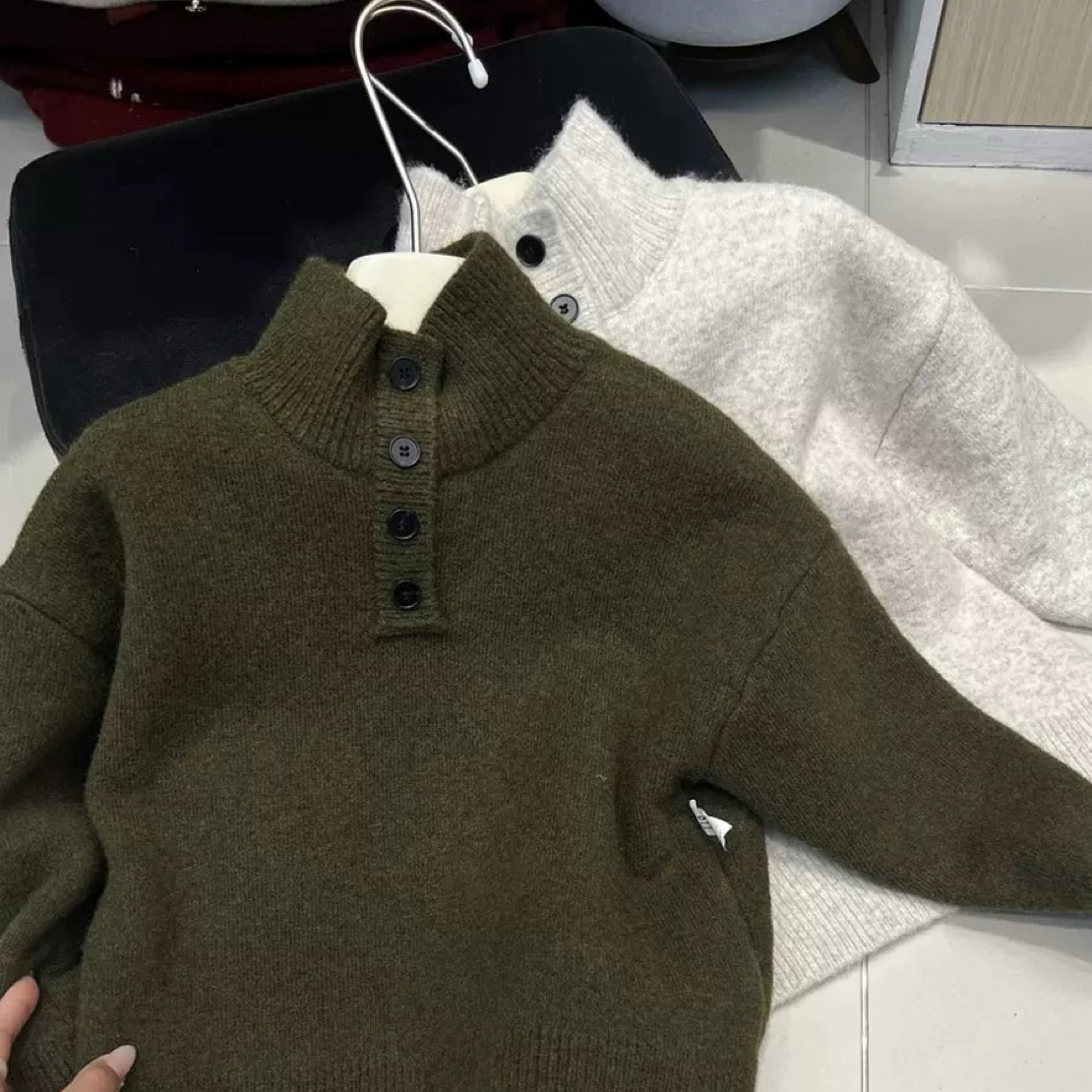 男童毛衣加厚保暖儿童针织衫秋冬装2025新款男女童上衣高领一体绒