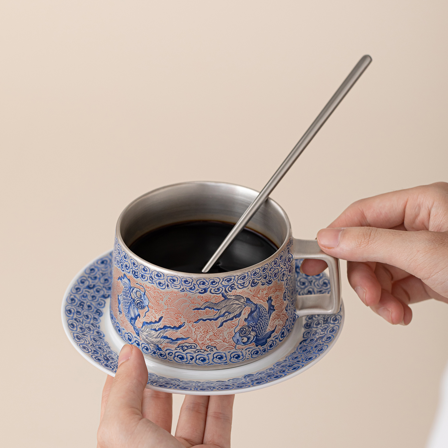 2025年新款特别好看的精致高颜值轻奢个人专用的办公室陶瓷咖啡杯