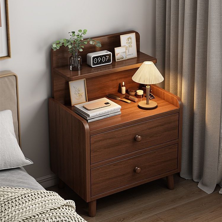 床头柜简约现代实木腿储物柜小型简易卧室家用2025新款床头置物架