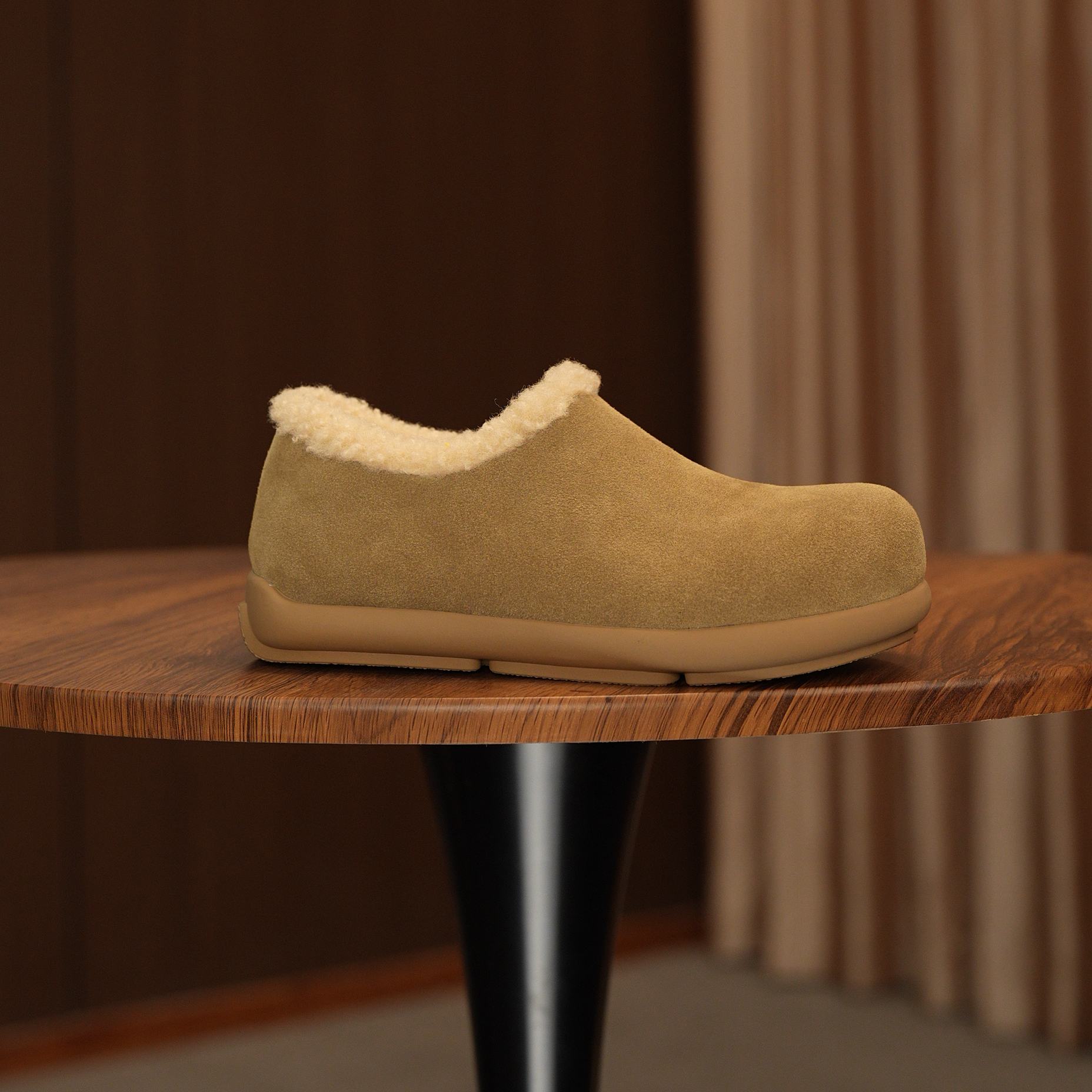 「防水防污牛皮」小土豆25新款羊毛防水全包单款棉款保暖搭子穆勒鞋