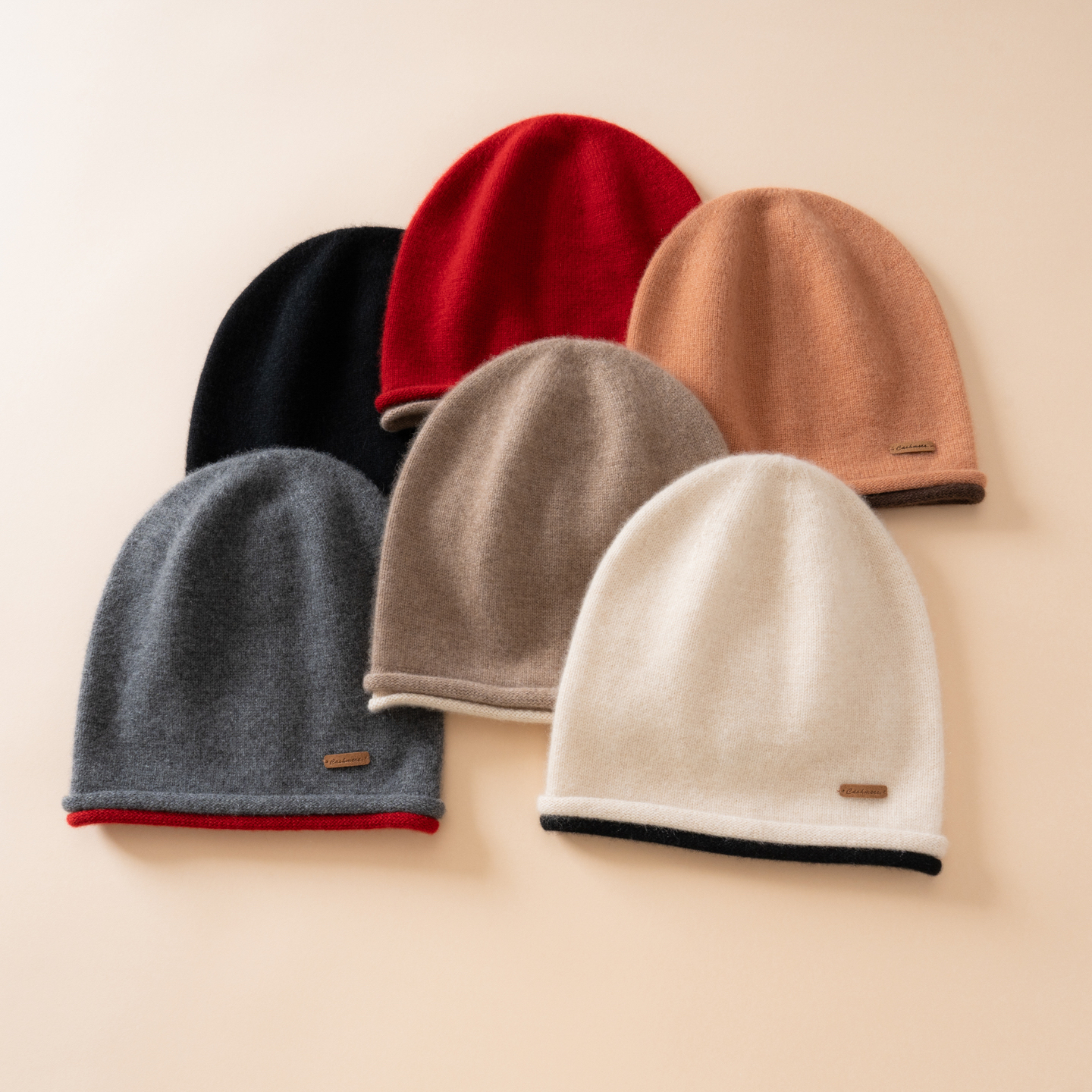 秋冬新款100%纯山羊绒帽子男女同款百搭保暖护耳针织毛线堆堆帽