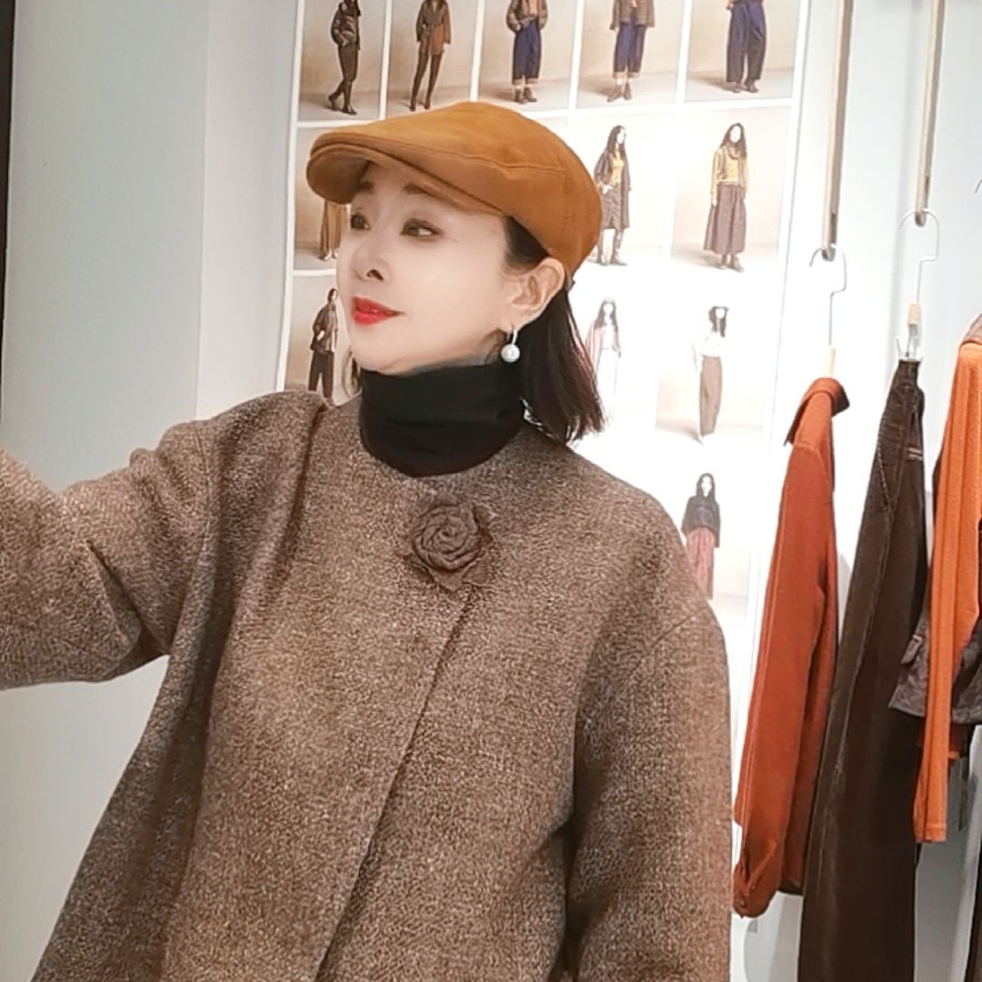 意式复古羊毛粗花呢外套，原创品牌米可秋赋