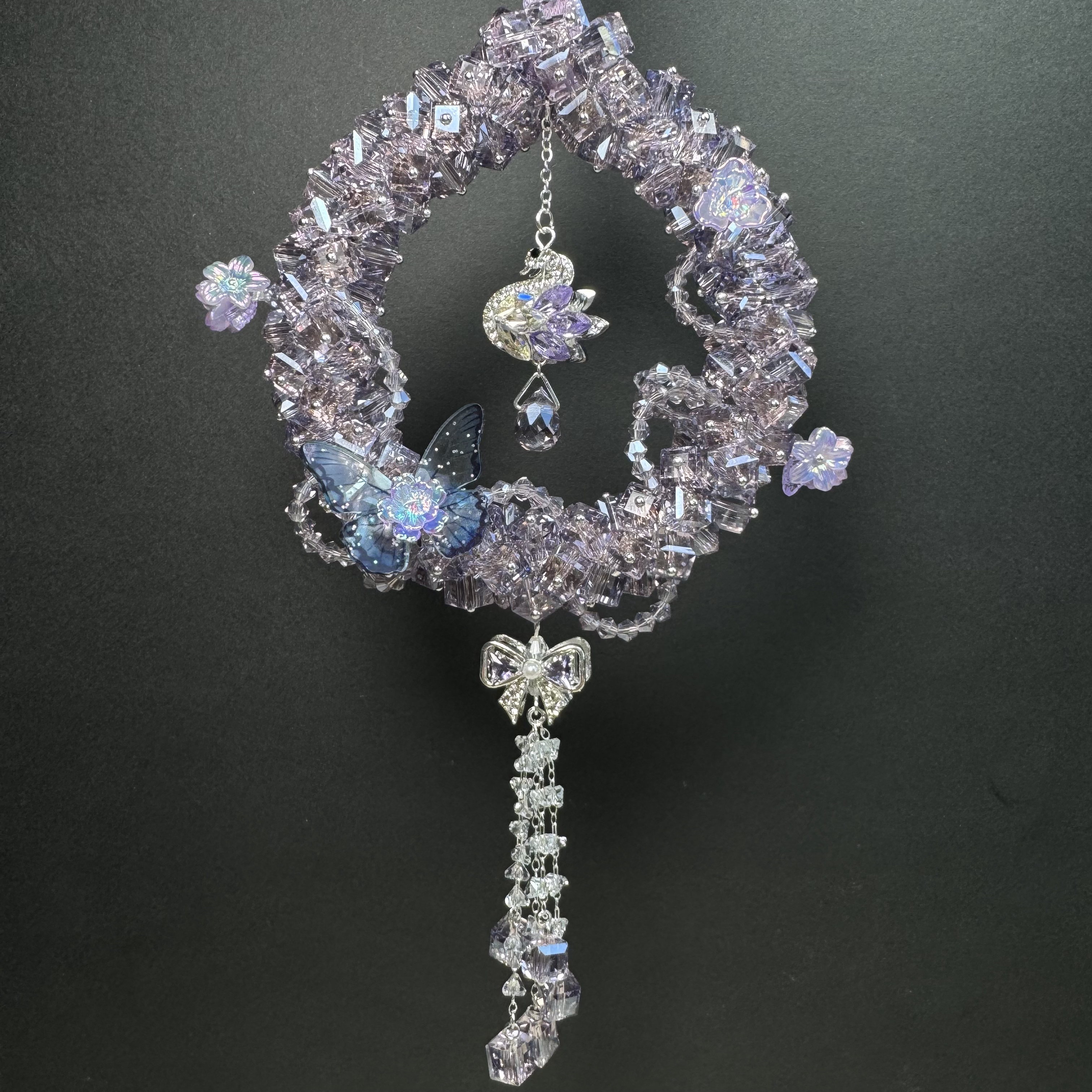 【指尖拾珠】原创Diy纯手工水晶车挂轻奢手机链包挂钥匙挂小众定制