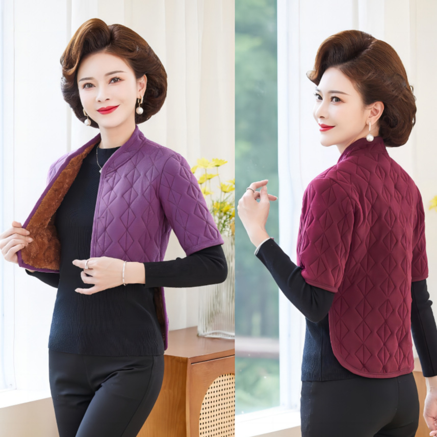 中老年护肩衣加绒加厚护肩颈防寒保暖护颈椎德绒女士坎肩马甲上衣
