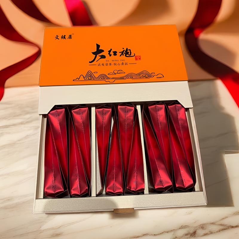 浓香型武夷岩茶乌龙茶大红袍茶叶礼盒装礼品12泡精品装