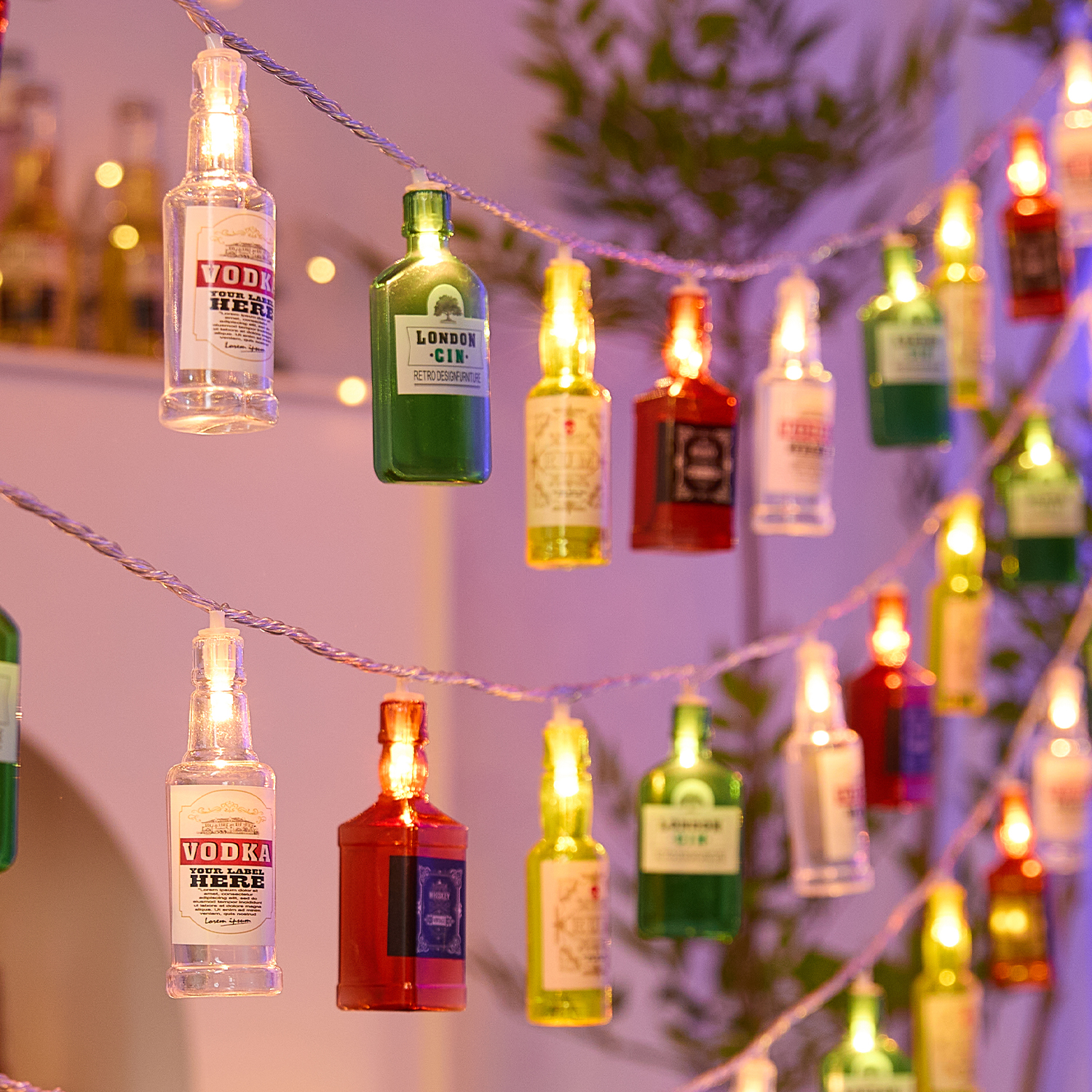 夜市后备箱摆摊氛围灯酒瓶led彩灯串地摊装饰灯串网红小酒馆布置