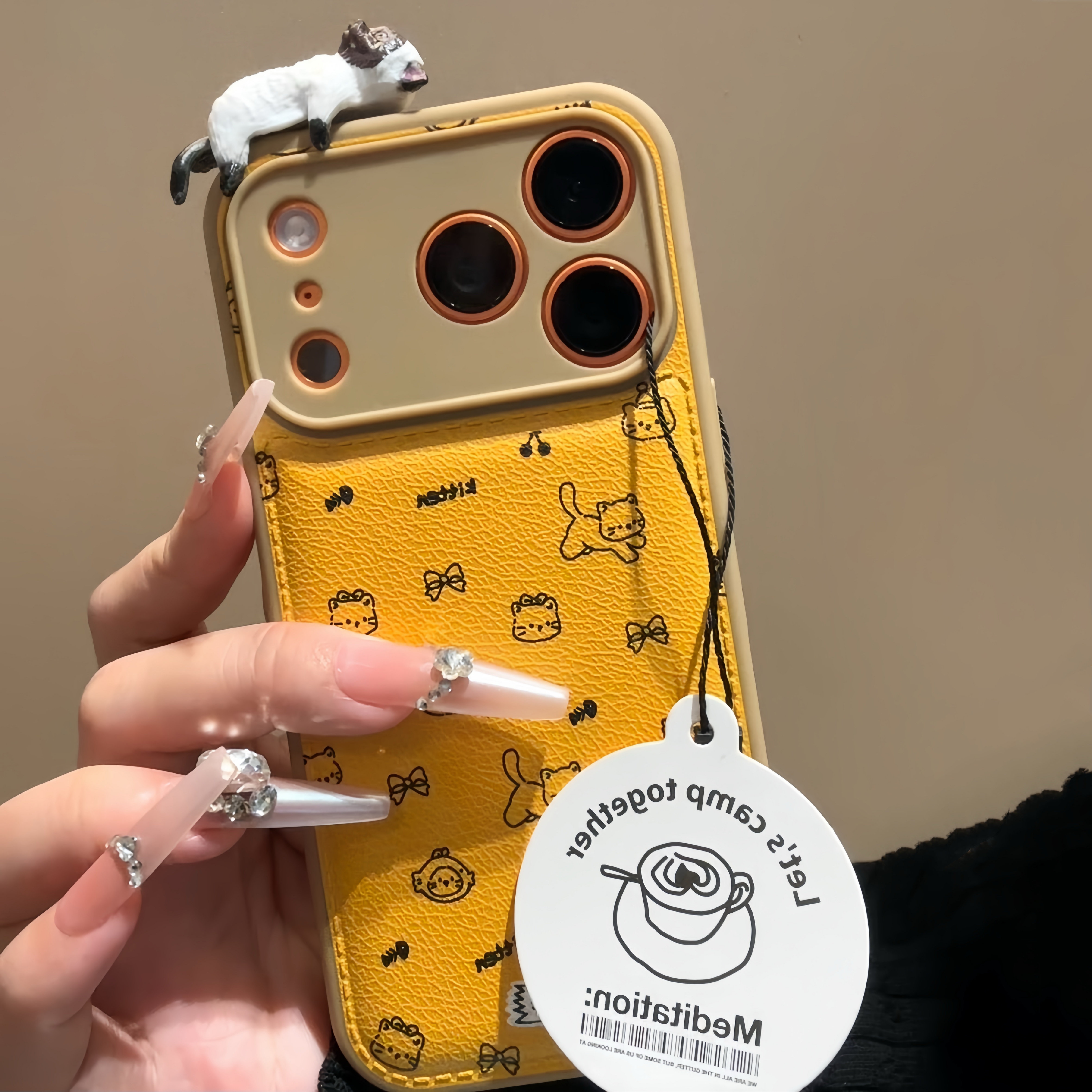 立体趴趴猫咪适用苹果16/17手机壳iPhone15小米14vivoppo华为p70