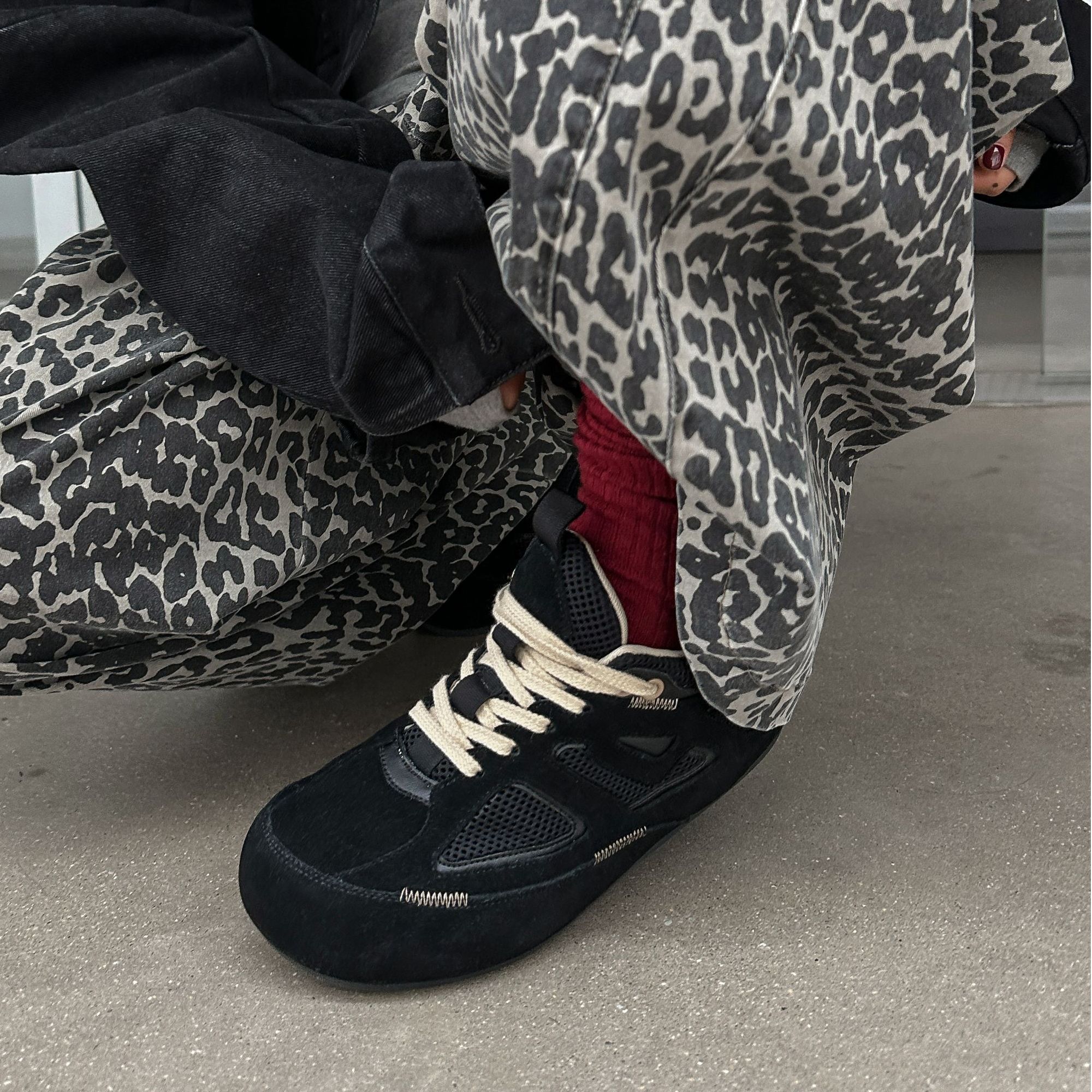 Y388-1 SGIRL TWTW女鞋芒果头时髦单鞋系带运动休闲风增高德训鞋