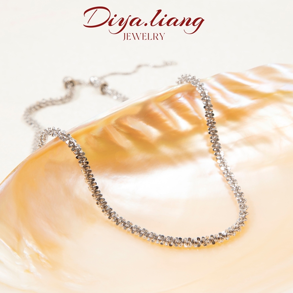 坠链均925银 梁雅帝新品【星河车花】满天星设计款气质百搭纯银项链