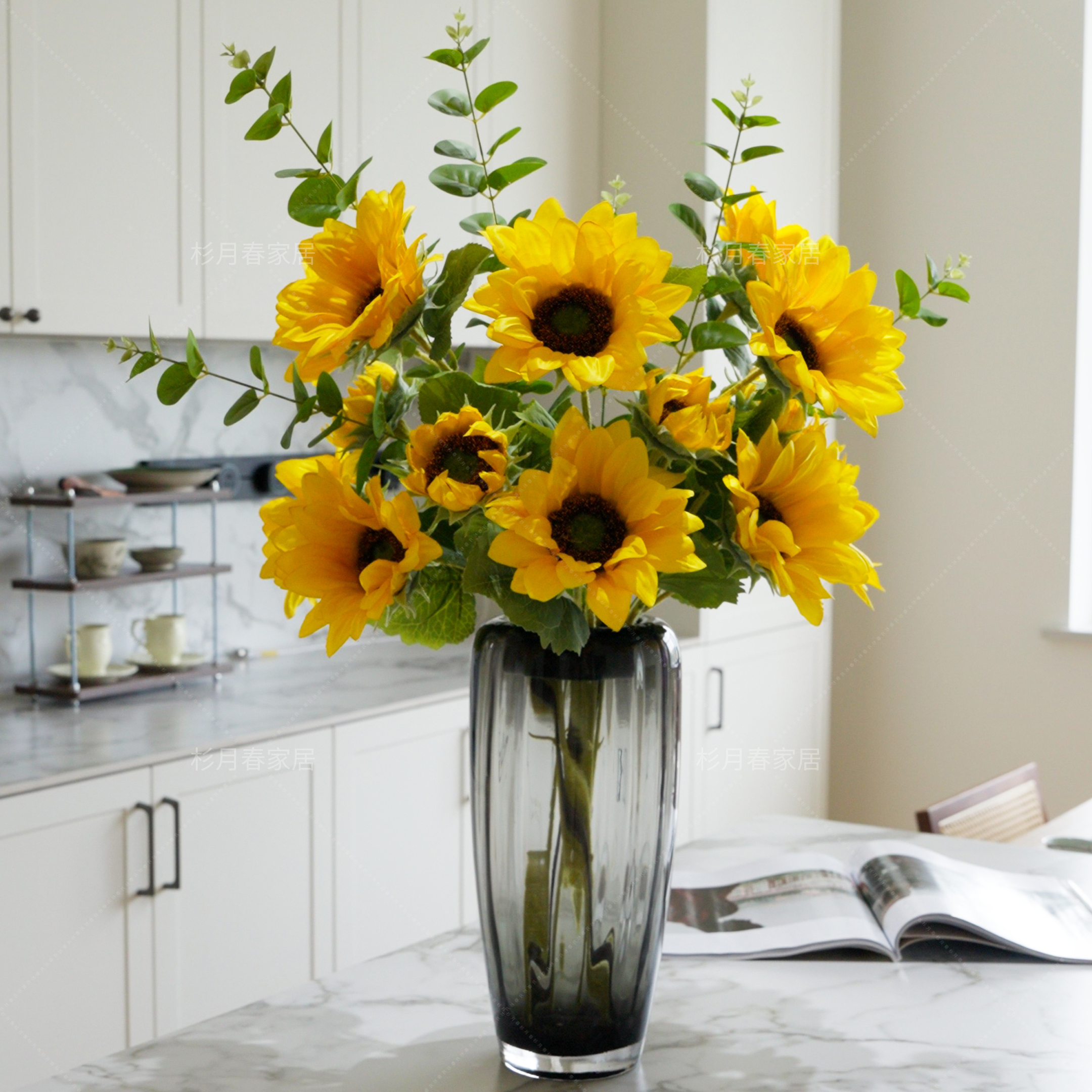 向日葵花束高级感逼真仿真花客厅高档假花干仿真花高级感逼真