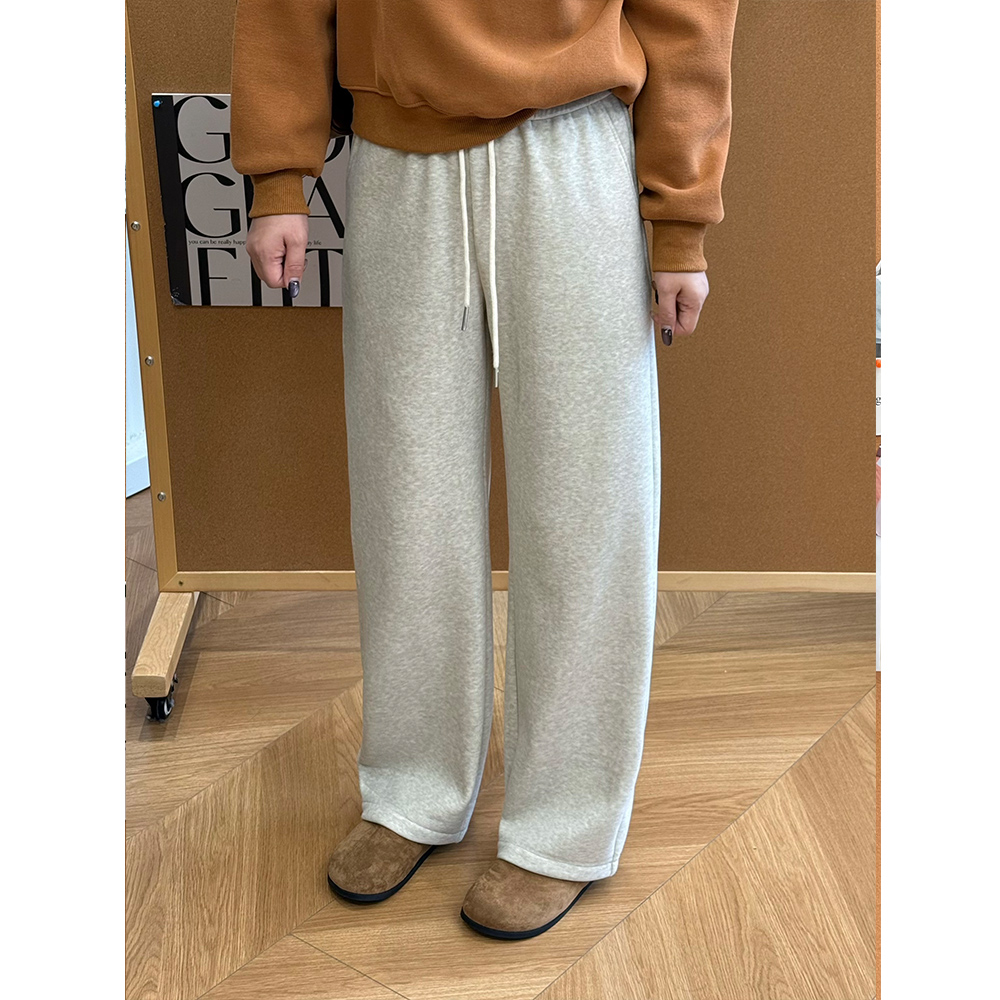 WenWen小个子2025韩版秋冬显瘦【加绒】加厚直筒显瘦显高裤子4512