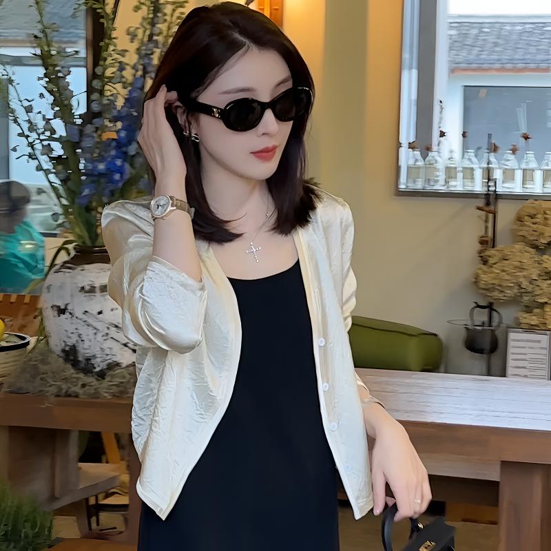 垂感短款防嗮衣外套女夏季新款爆款宽松披肩外搭开衫小个子薄上衣