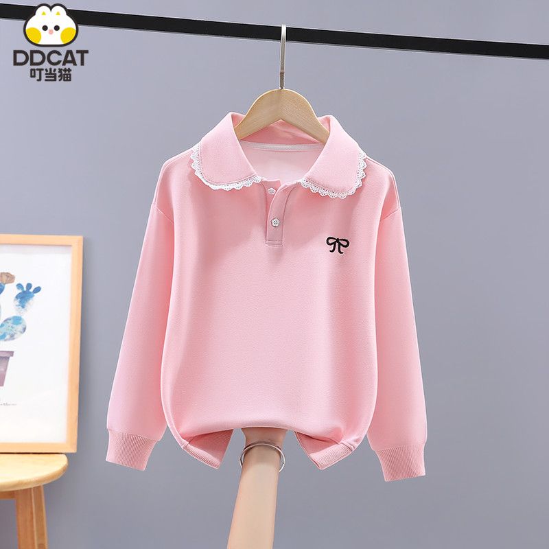 叮当猫女童卫衣秋冬装2025新款洋气中大童女孩休闲百搭长袖打底衫