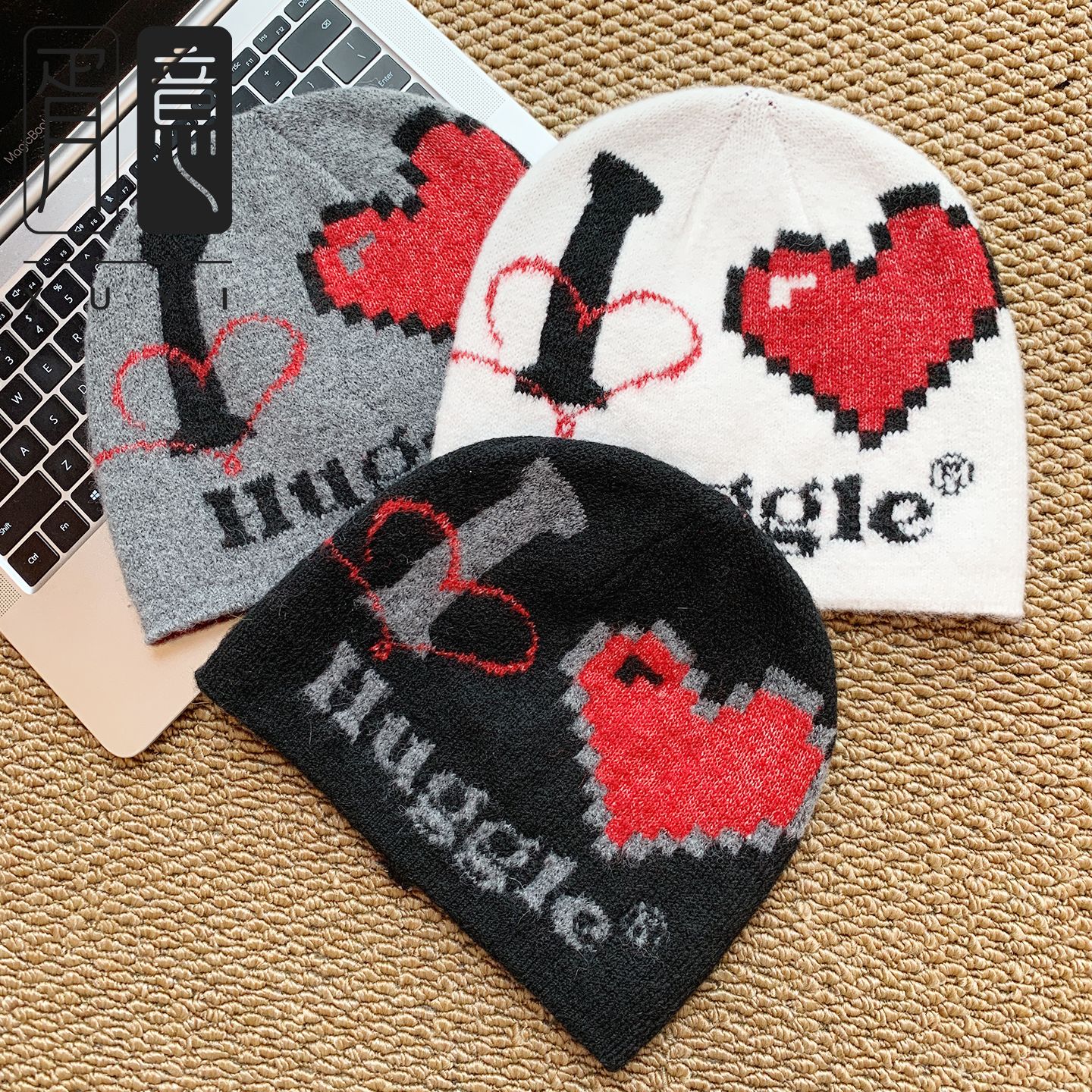 秋冬季针织毛线帽子女冬季保暖加厚防风户外骑行学生男防寒冷帽