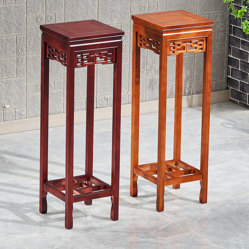 实木花架客厅新中式仿古阳台多层落地式简约花盆景架家用木质花几