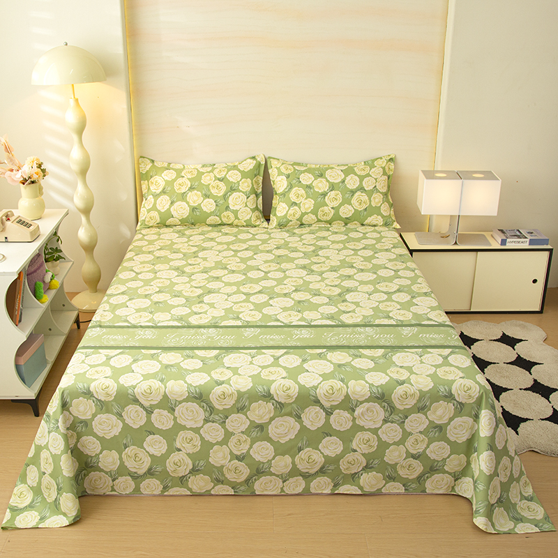 斜绒棉双人床单四季通用床单单件炕单家用柔软宿舍被单