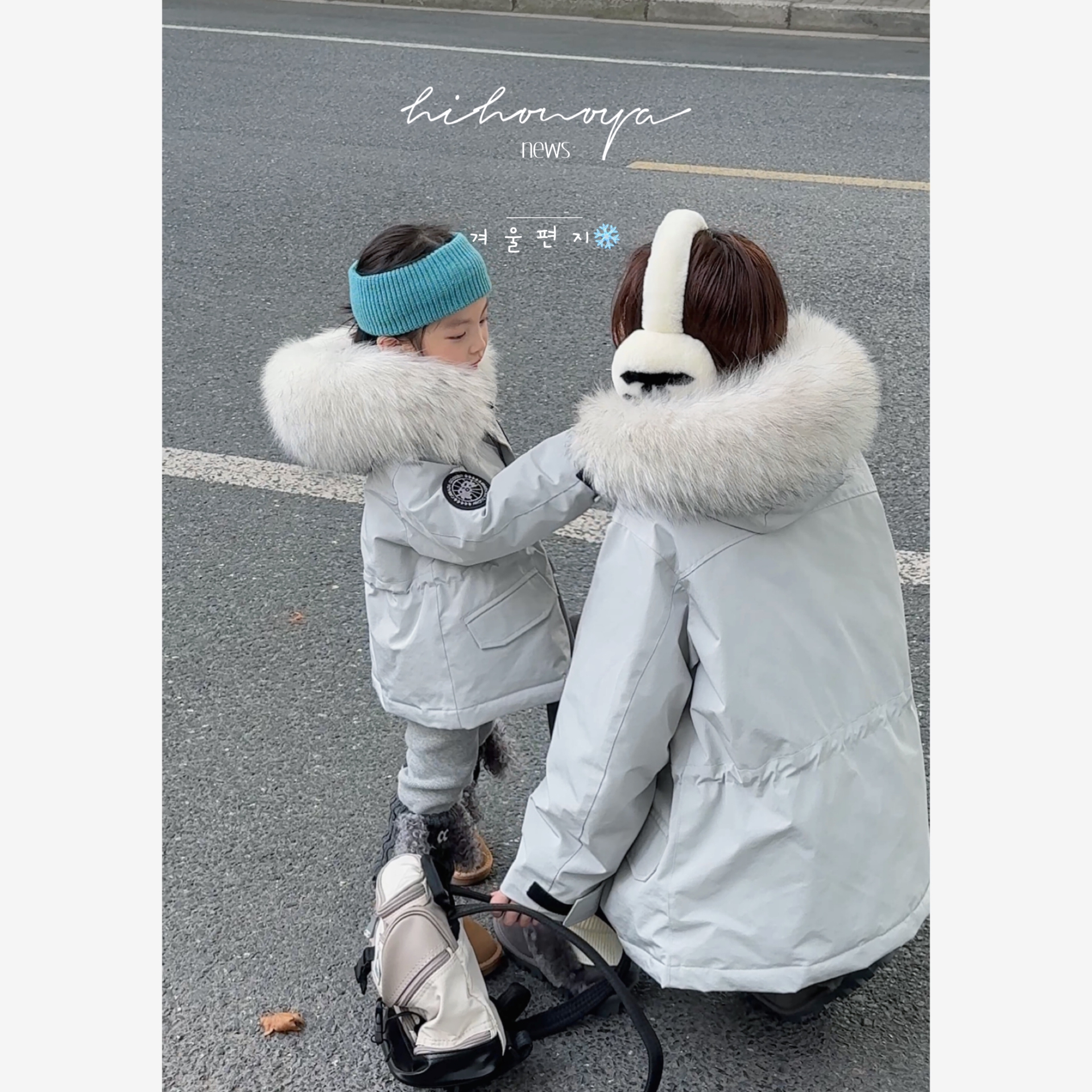 【冰川派克】八Hihoniya~2025冬季一家三口特氟龙三防狐狸毛派克服