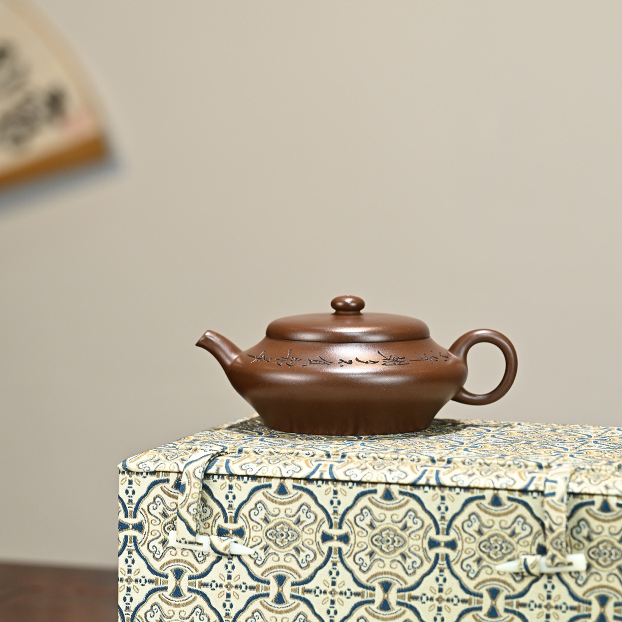 虚扁·全手工紫砂壶容量200cc/极品紫泥