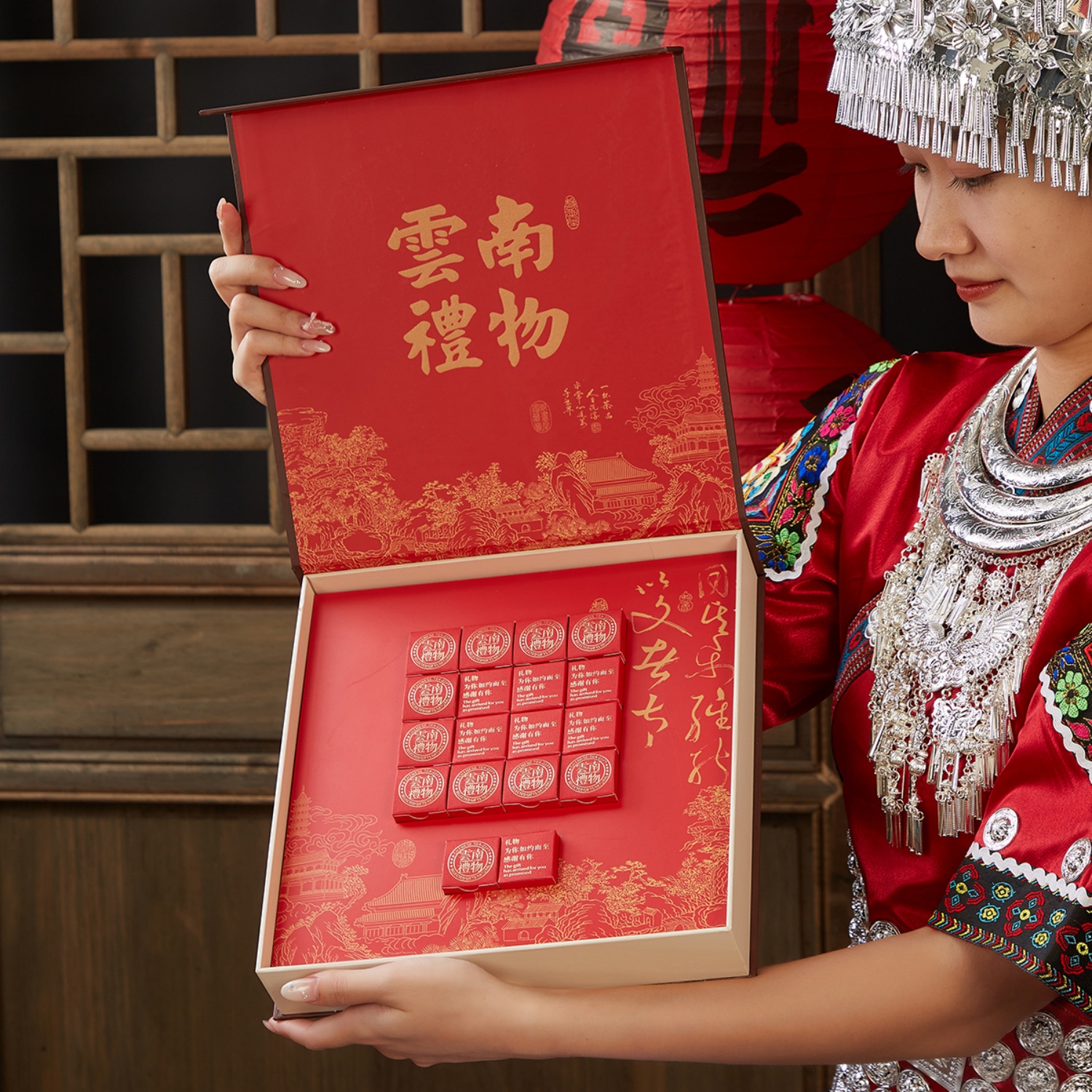 云南礼物18颗30颗龙珠茶礼盒空盒普洱茶白茶龙珠礼品盒沱茶包装盒