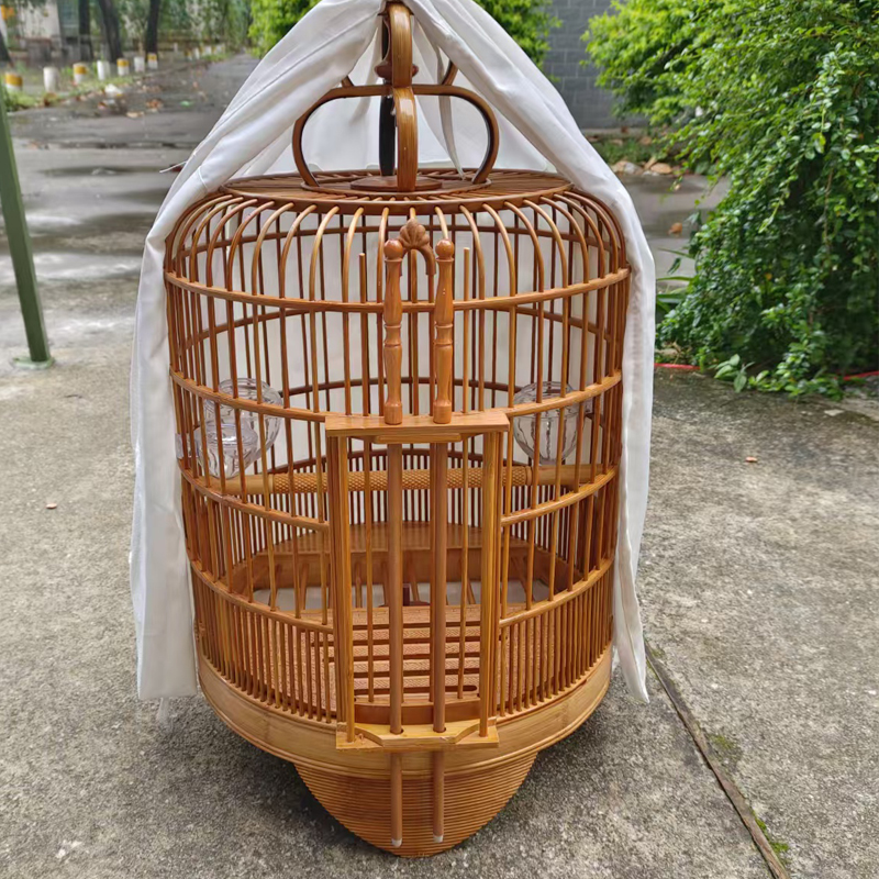 粗丝仿广笼广西底全套大号画眉八哥四喜生头通用便宜竹鸟笼