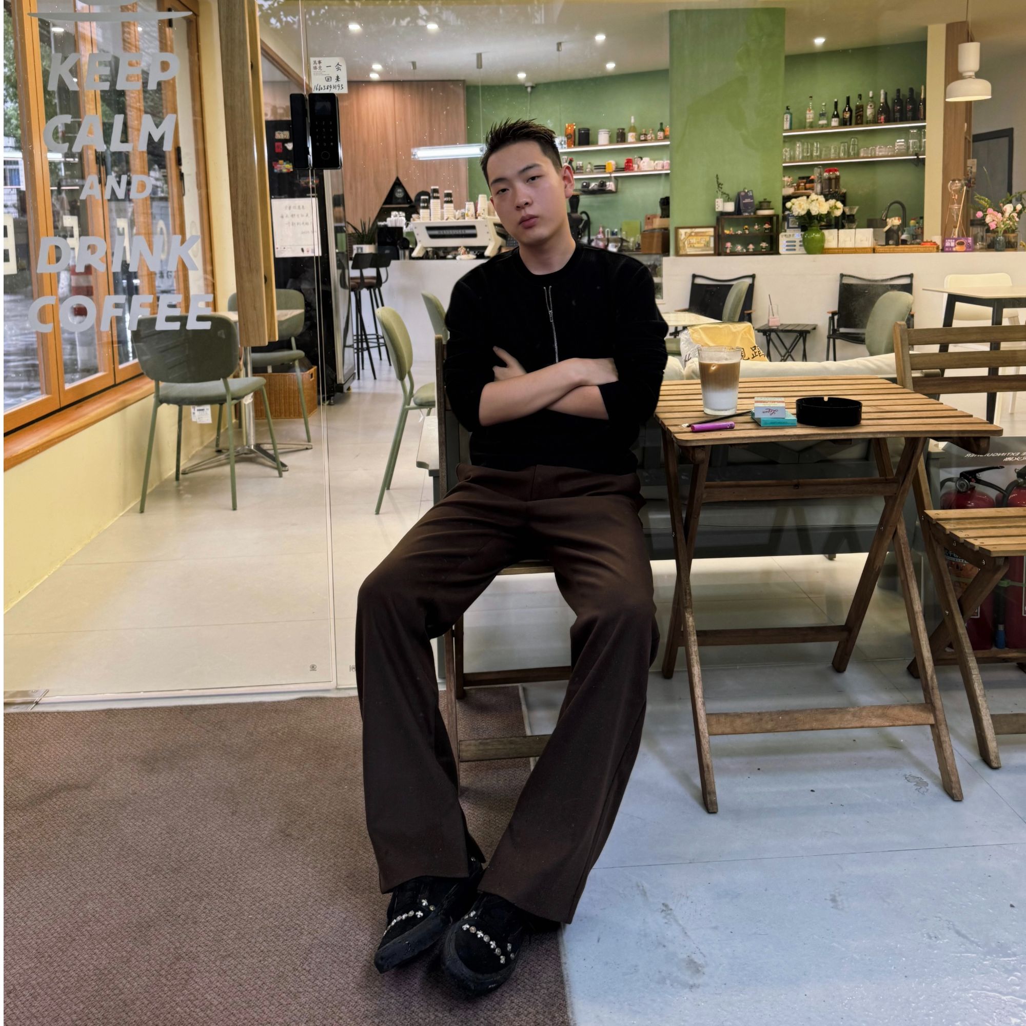 何以至此25AW美式休闲西裤3.0垂感重磅370g斜纹拉毛纯色立体剪裁