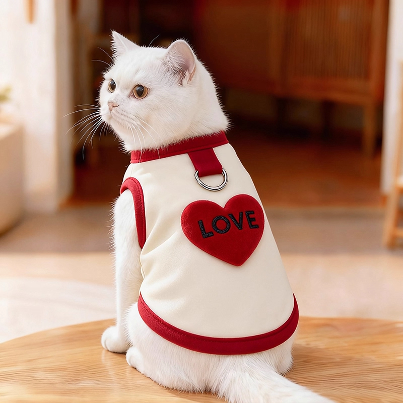 猫咪衣服秋冬保暖可爱背心卫衣猫猫幼猫德文中小型犬狗狗宠物衣服