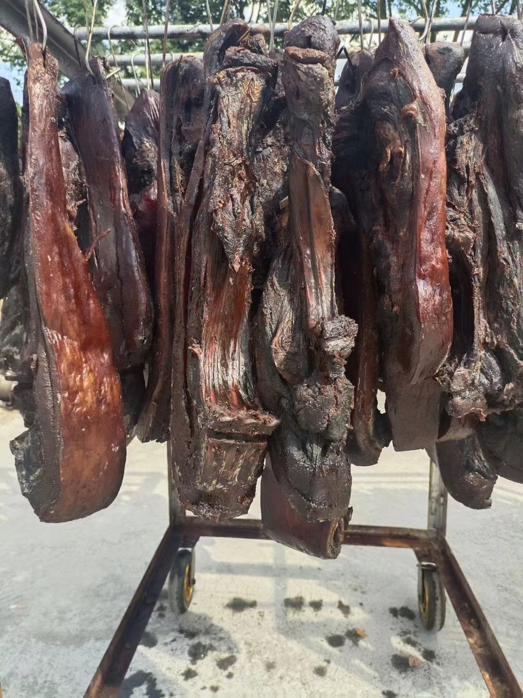 湖南湘西土特产正宗柴火烟熏腊五花肉精品三线5层五花粮食土猪肉
