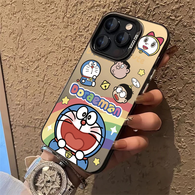 彩银叮当猫适用苹果16ProMax手机壳15Pro苹果iPhone17男款14女13P