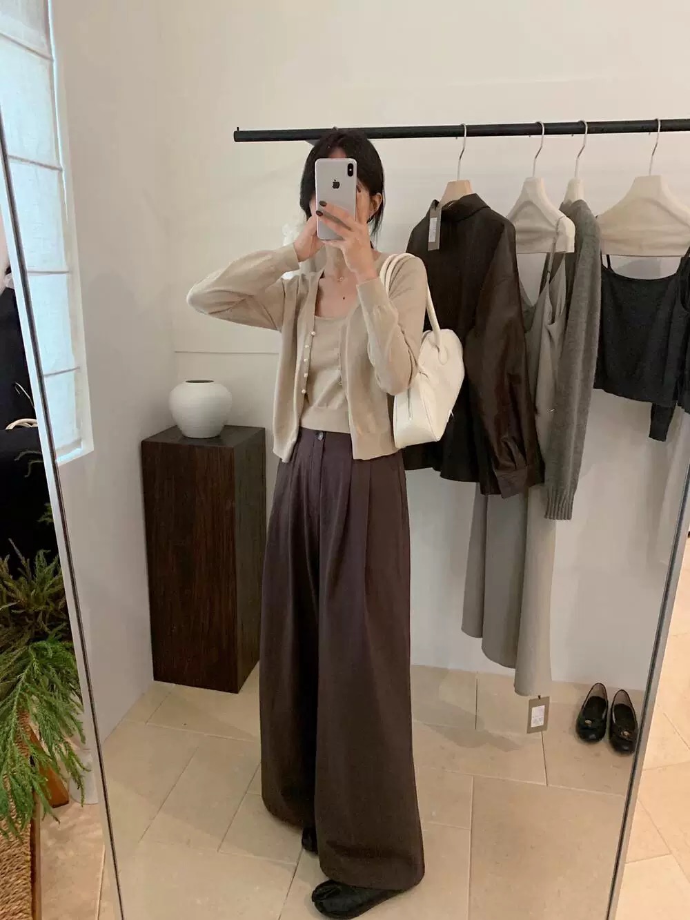 【纯棉 -做过洗水-后期不缩水】气质阔腿裤女2025秋纯棉高腰直筒裤