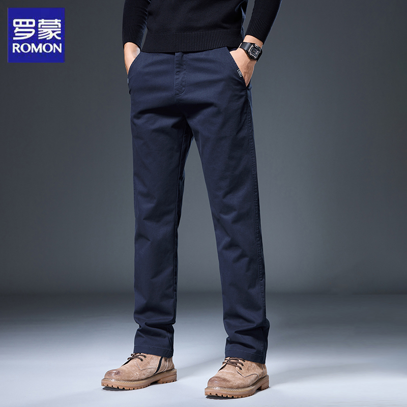罗蒙品牌2025新款休闲裤男款直筒宽松商务男裤秋冬季新款男士裤子