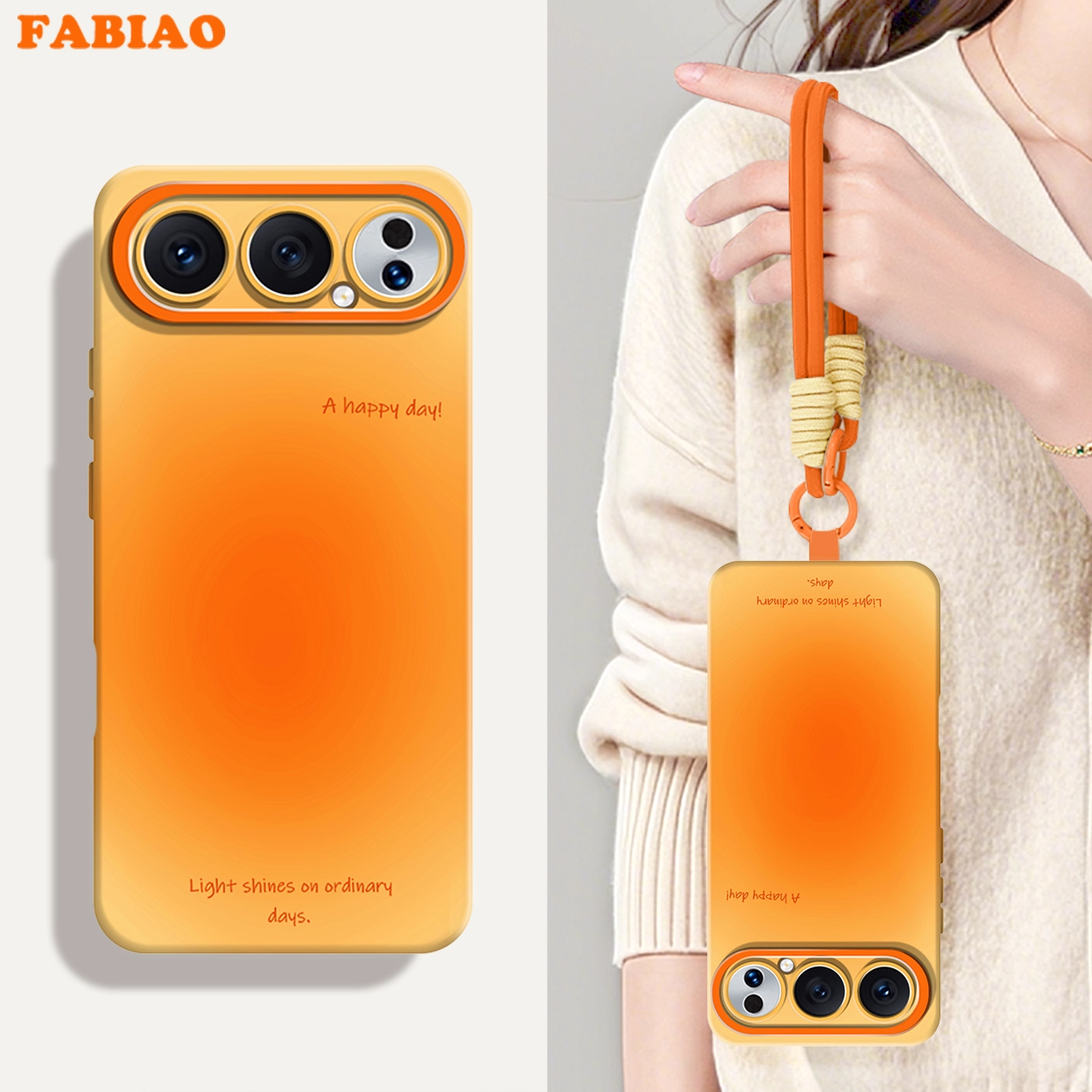 适用荣耀500手机壳小清新500pro网红同款400高级感女300pro淡黄色