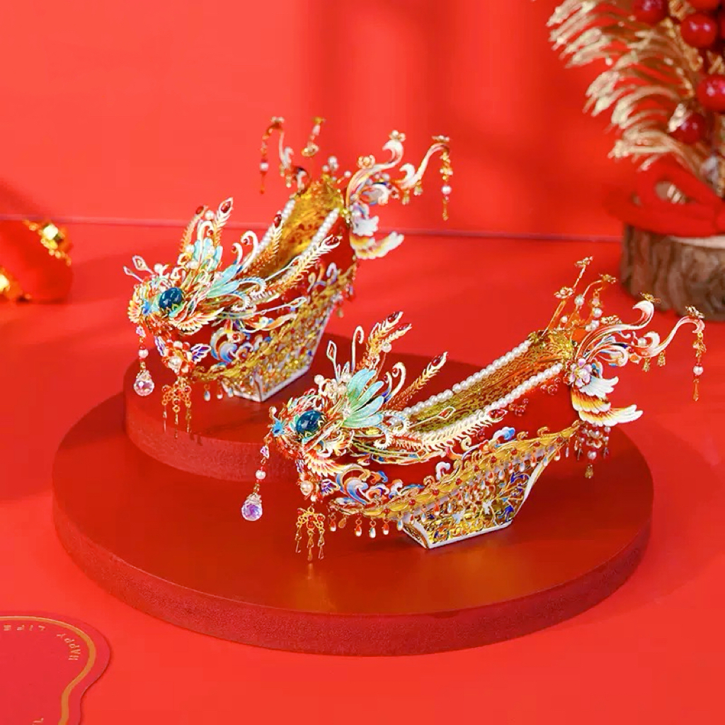 乐度十里红妆凤履DIY手工拼装3D金属国风婚礼情侣结婚新婚礼物