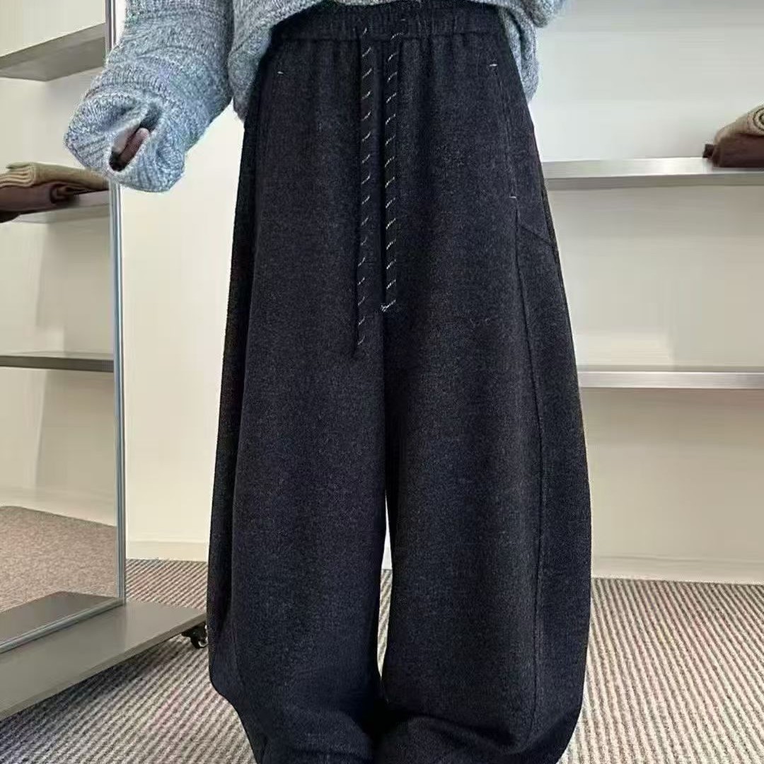 3669-2新款百搭时尚简约气质弯刀长裤